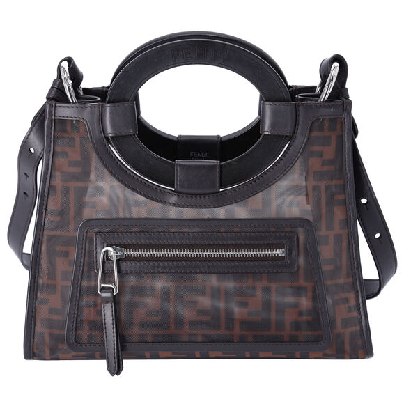 Fendi Handbags - FENDI Runaway Shopper Tote Bag 8BH353-A6D6 Black Dark Brown